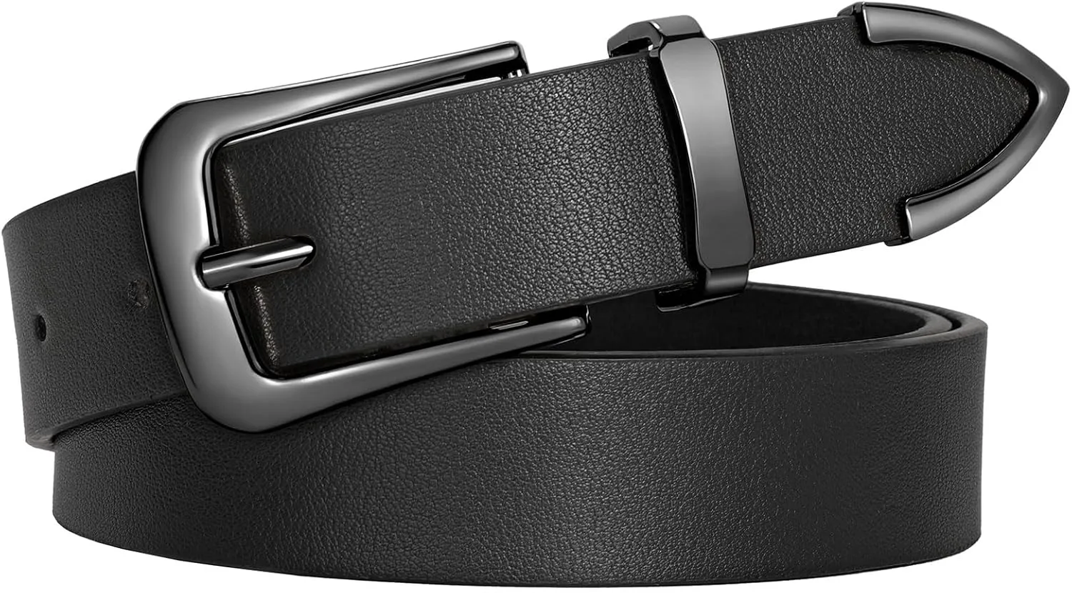JASGOOD Women Leather Belt for Jeans Pants Ladies Waist Belt for Dress with Metal Buckle