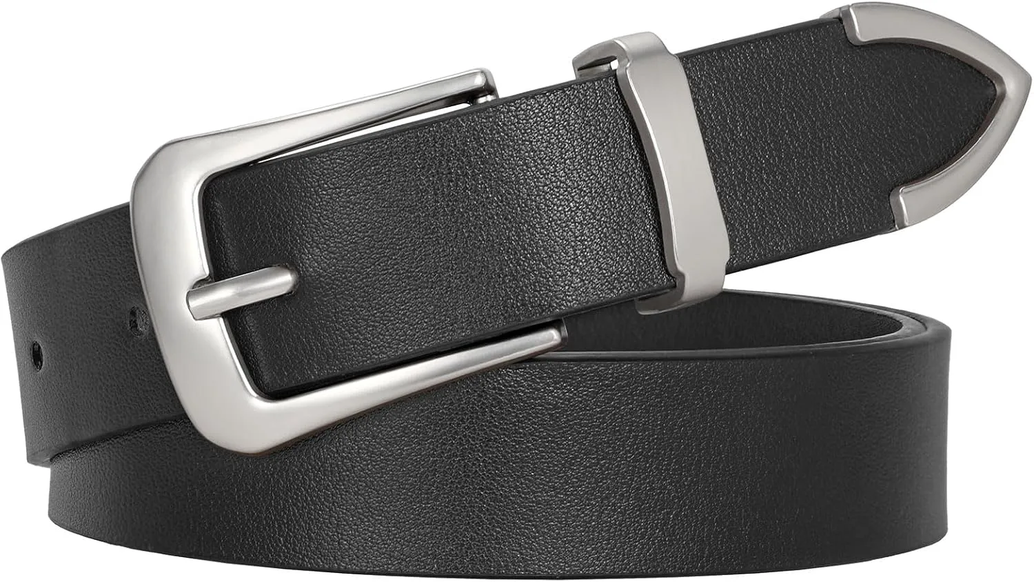 JASGOOD Women Leather Belt for Jeans Pants Ladies Waist Belt for Dress with Metal Buckle
