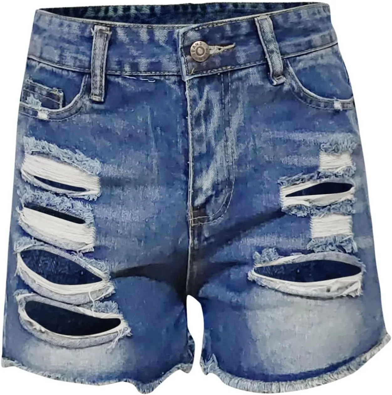 Jean Shorts for Women Denim High Waisted Stretchy Summer 2024 Casual Frayed Denim Short Pull On Hot Shorts Trendy