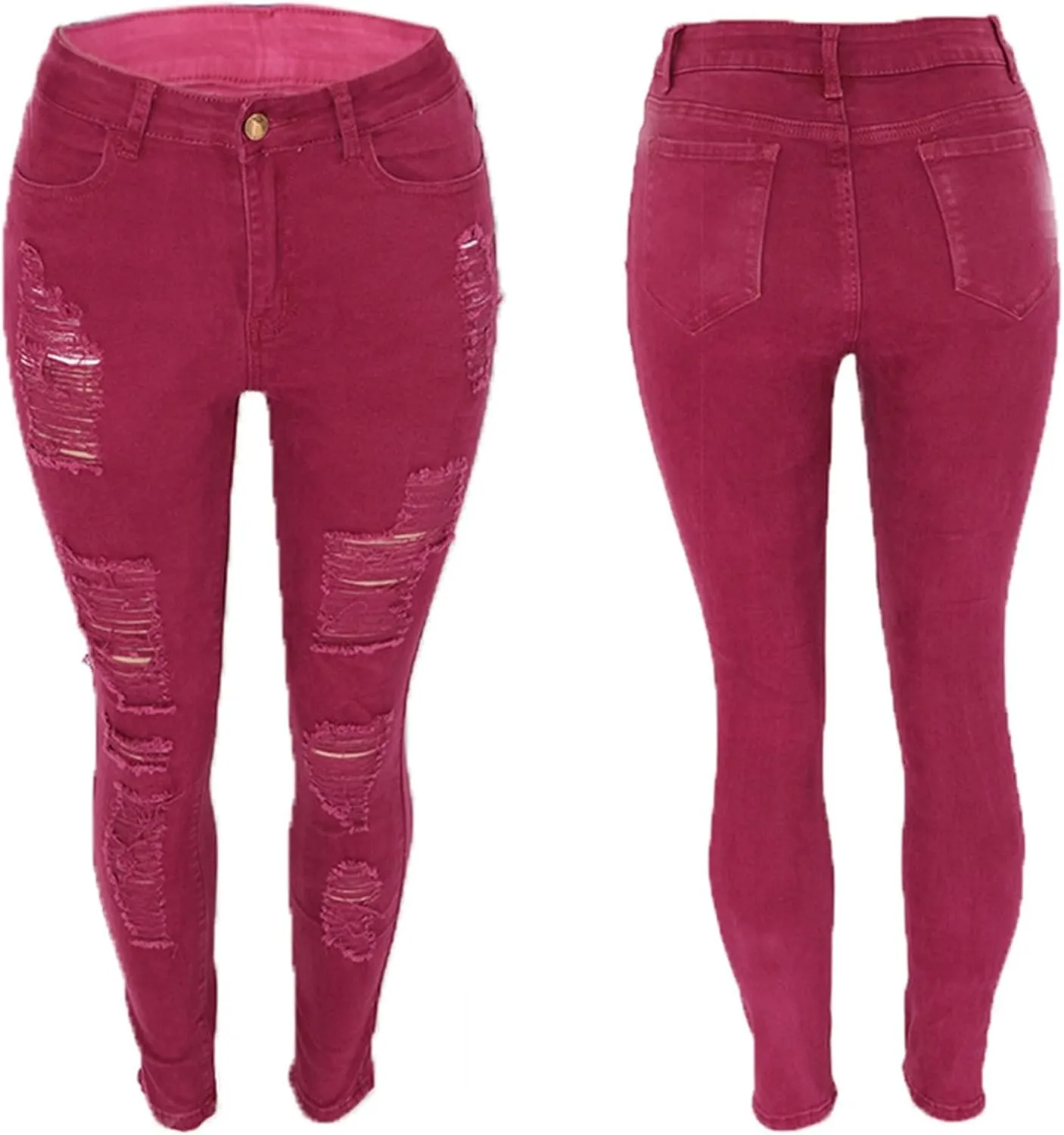 Jeans for Women Ripped Distressed High Waisted Mom Butt Lifting Bootcut Pants Skinny Casual 2024 Legging Petite Jeans