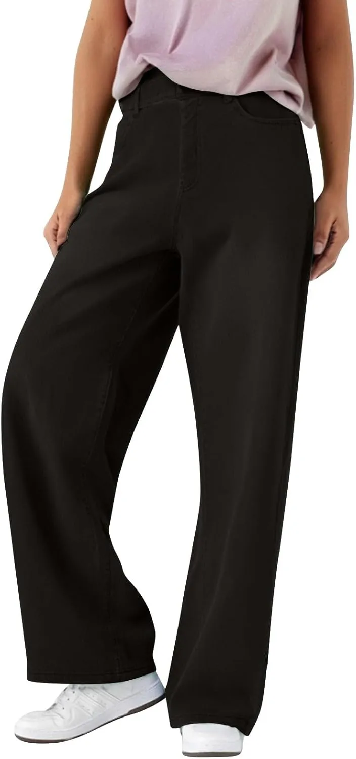 Jeans for Women, Sweatpants Relaxed Wide Leg Jeans High Waisted Straight Denim