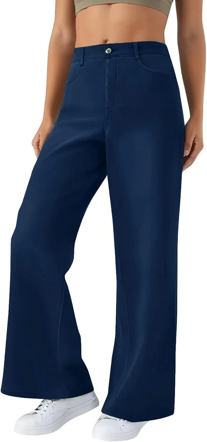 Jeans for Women, Sweatpants Relaxed Wide Leg Jeans High Waisted Straight Denim