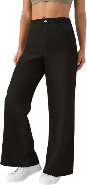 Jeans for Women, Sweatpants Relaxed Wide Leg Jeans High Waisted Straight Denim