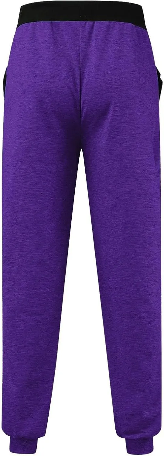 Jogger Sweatpants Women Drawstring Petite Pants Stretch Active Pants Jogger Fleece Trousers Pants with Zipper Pocket
