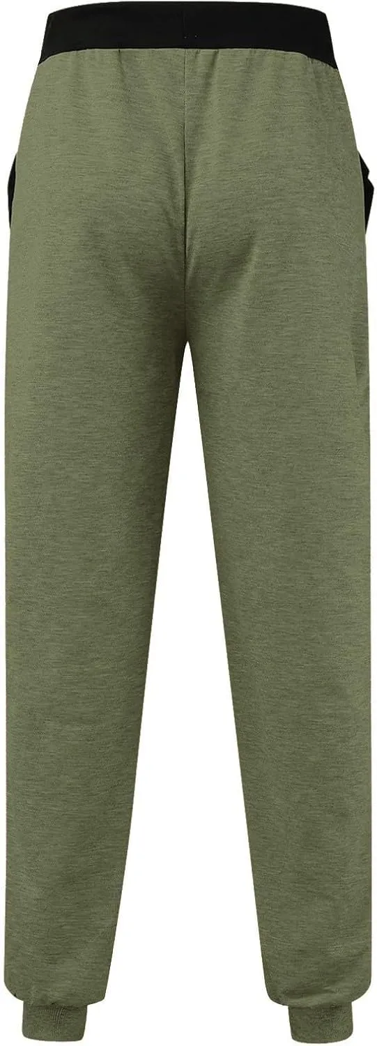 Jogger Sweatpants Women Drawstring Petite Pants Stretch Active Pants Jogger Fleece Trousers Pants with Zipper Pocket