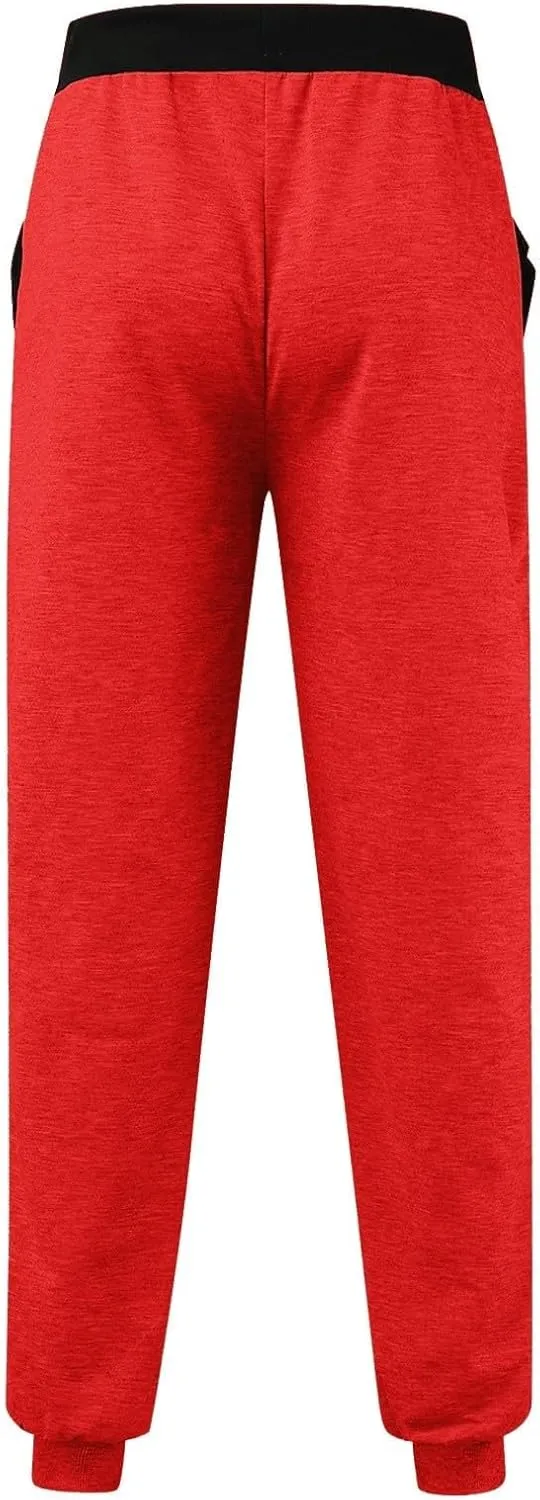 Jogger Sweatpants Women Drawstring Petite Pants Stretch Active Pants Jogger Fleece Trousers Pants with Zipper Pocket