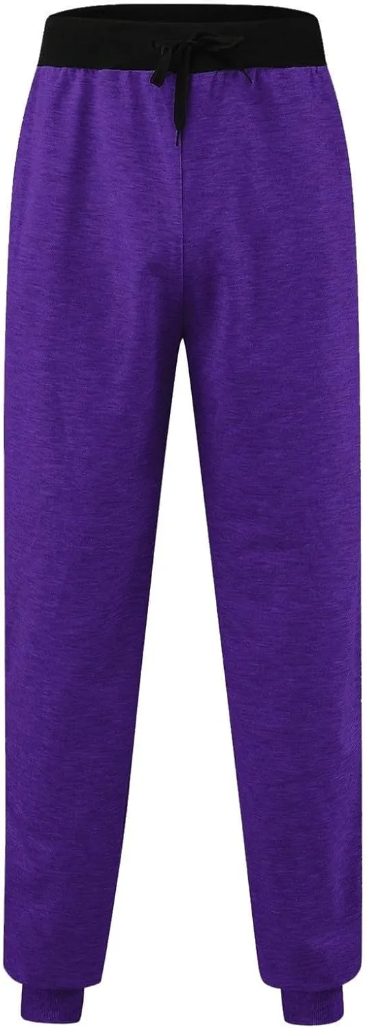 Jogger Sweatpants Women Drawstring Petite Pants Stretch Active Pants Jogger Fleece Trousers Pants with Zipper Pocket