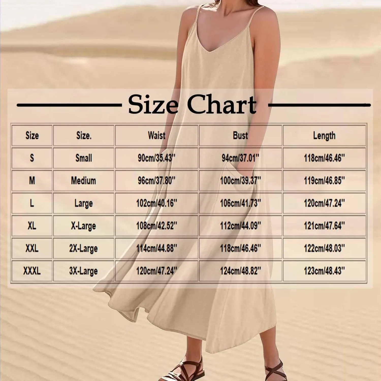 Linen Dresses for Women 2025 Vacation Spaghetti Strap Sleeveless Flowy Sundress Loose Comfy Beach Midi Dress Pockets
