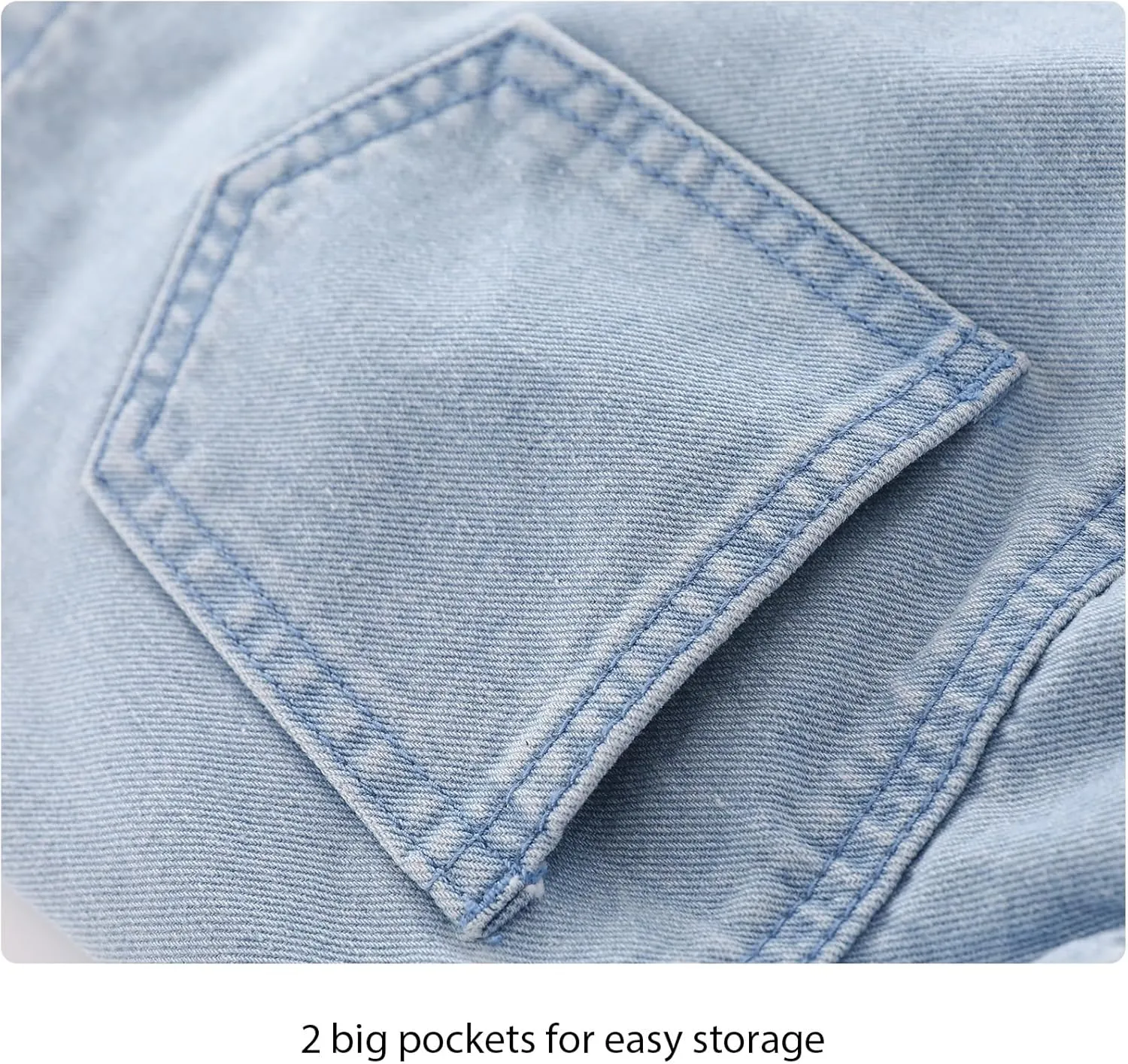 Little Girls Jean Shorts Denim Shorts Elastic Waist Drawstring Shorts for Girls 7-14 Years