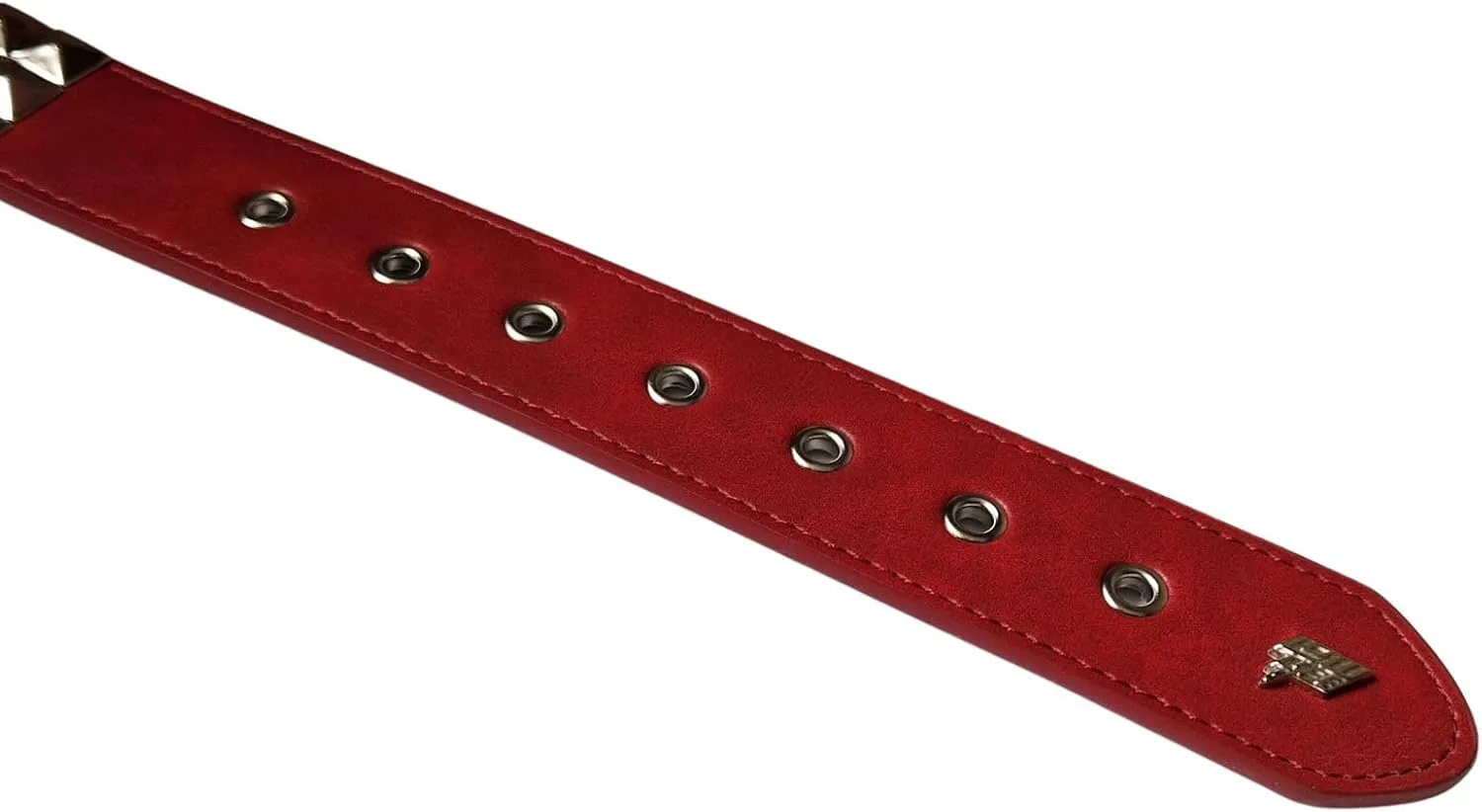Lowlife of London Belts Triple S Studded 3 Row Pyramid Leather Belt, Studded Punk Goth Rock Pyramid Belt, Metal Stud