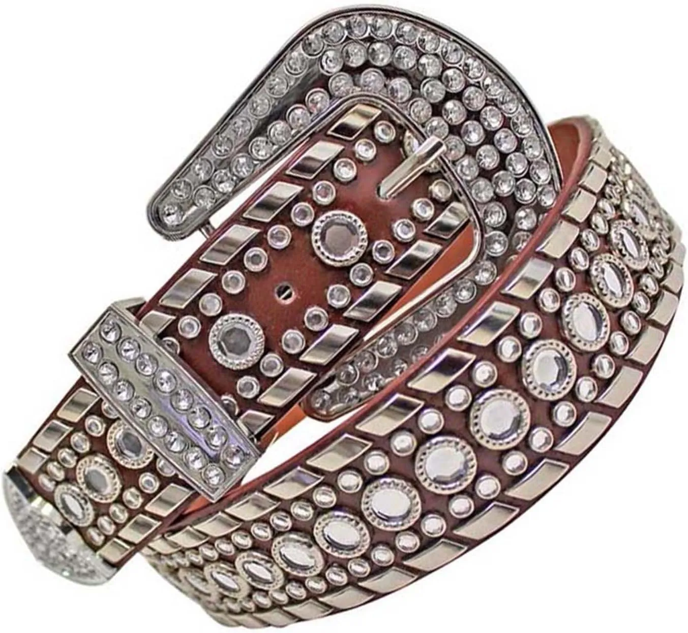Luxury Divas Rhinestone Studded Western Belt For Women