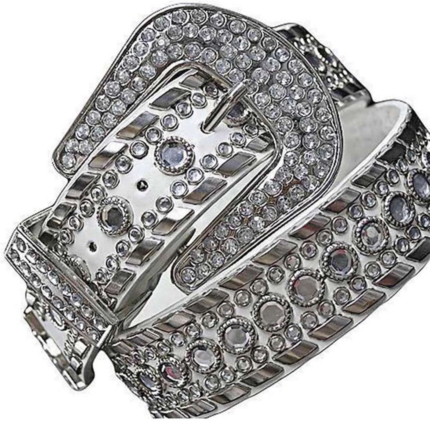 Luxury Divas Rhinestone Studded Western Belt For Women