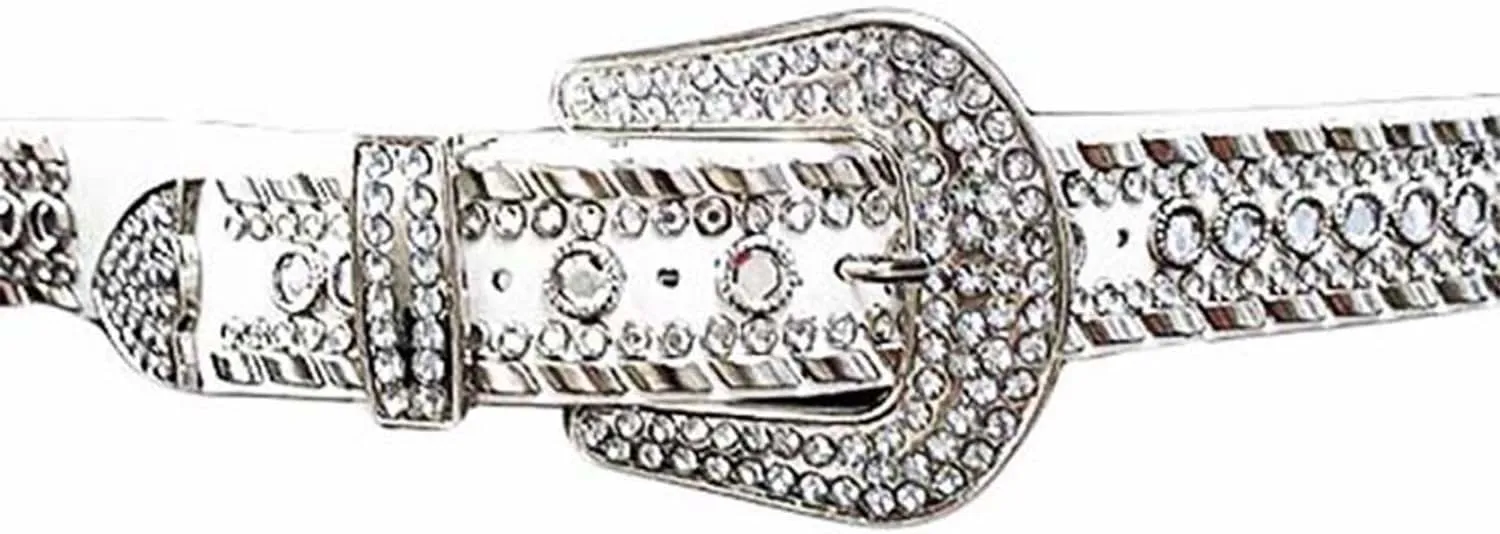 Luxury Divas Rhinestone Studded Western Belt For Women