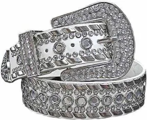 Luxury Divas Rhinestone Studded Western Belt For Women