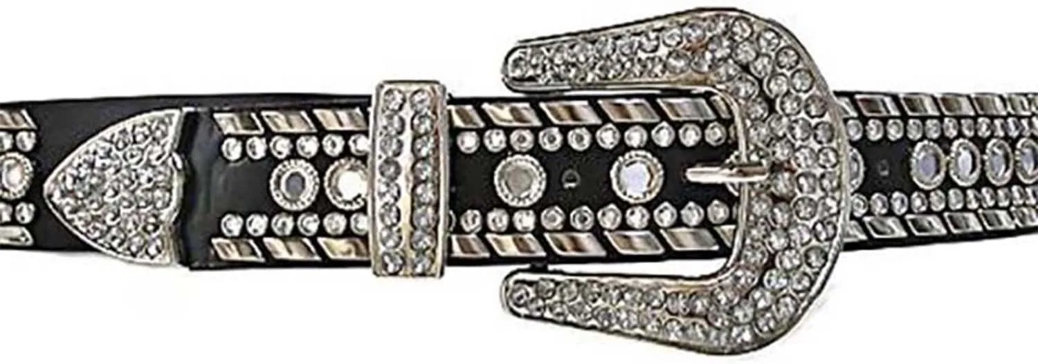 Luxury Divas Rhinestone Studded Western Belt For Women
