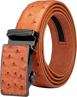 maikun Ratchet Belts for Men, Silde Leather Belts for Men with Automatic Buckle 35mm Wide