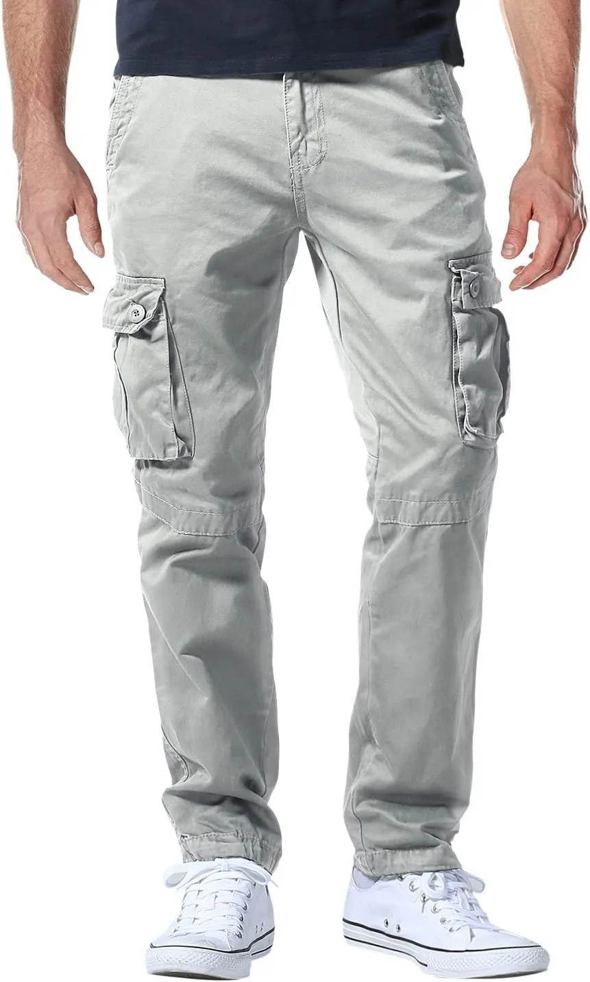 Match Men's Casual Wild Cargo Pants Outdoors Work Wear #6531(38,Light Gray)