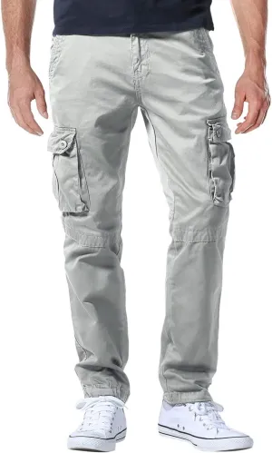 Match Men's Casual Wild Cargo Pants Outdoors Work Wear #6531(38,Light Gray)