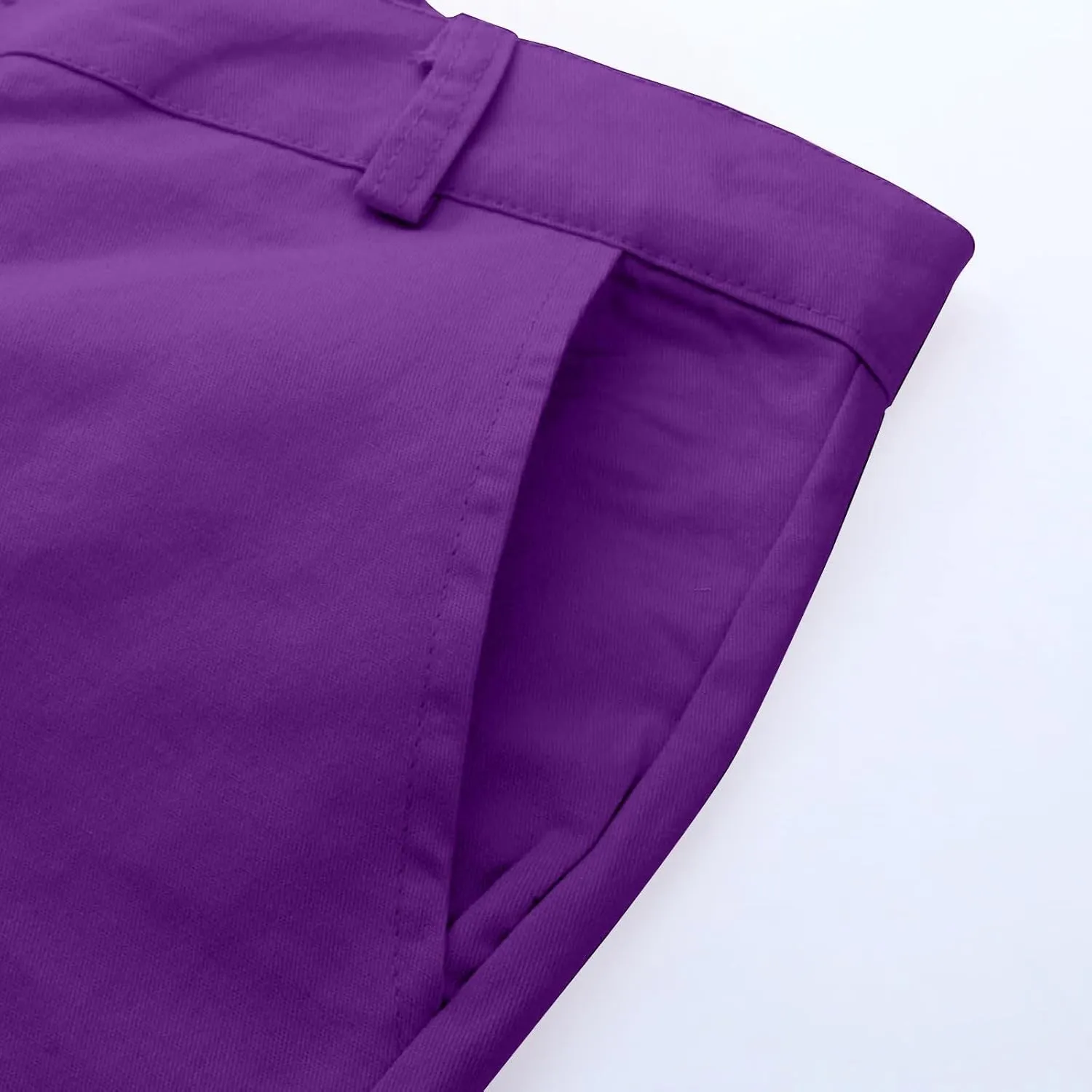 Men Chinos Joggers Pants Straight Fit Canvas Work Pant Elastic Waist Drawstring Flex Tapered Pant with Multi Pockets