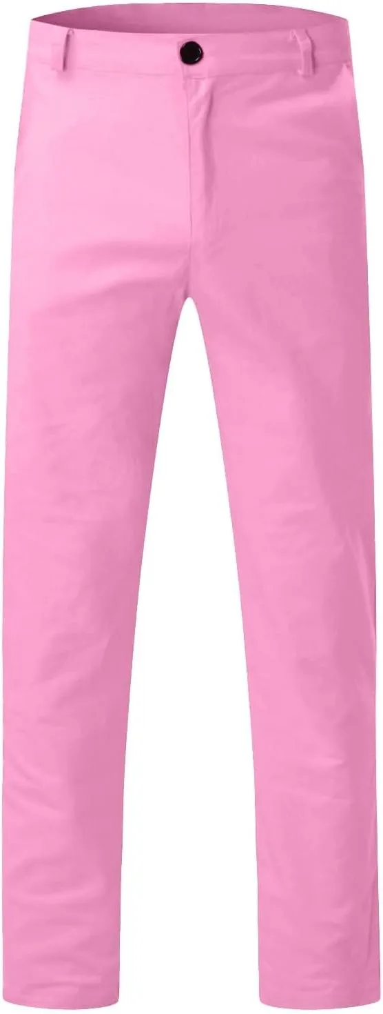 Men Chinos Joggers Pants Straight Fit Canvas Work Pant Elastic Waist Drawstring Flex Tapered Pant with Multi Pockets