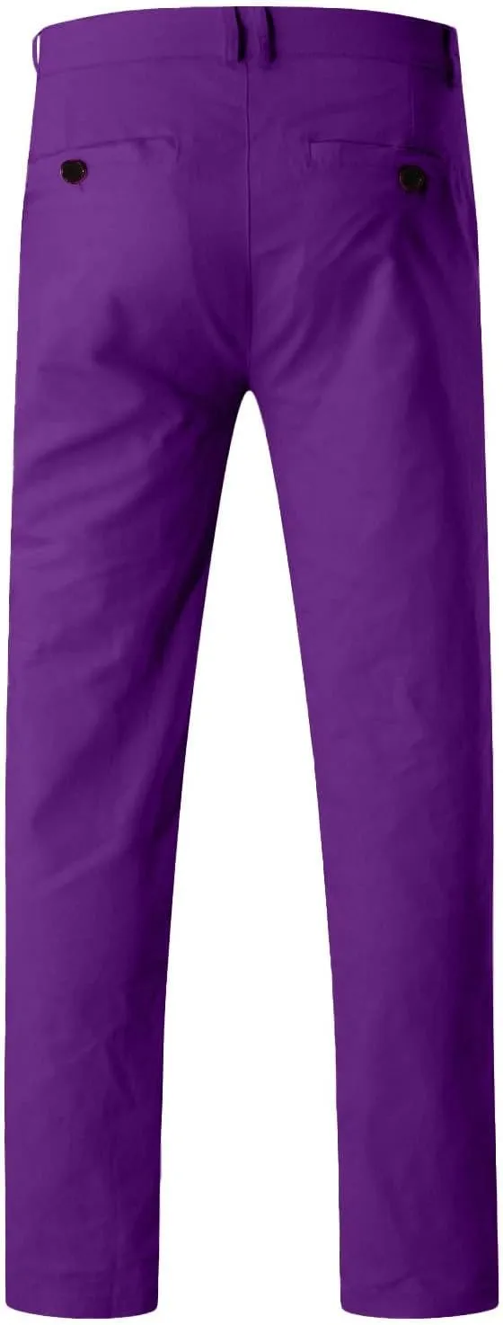 Men Chinos Joggers Pants Straight Fit Canvas Work Pant Elastic Waist Drawstring Flex Tapered Pant with Multi Pockets