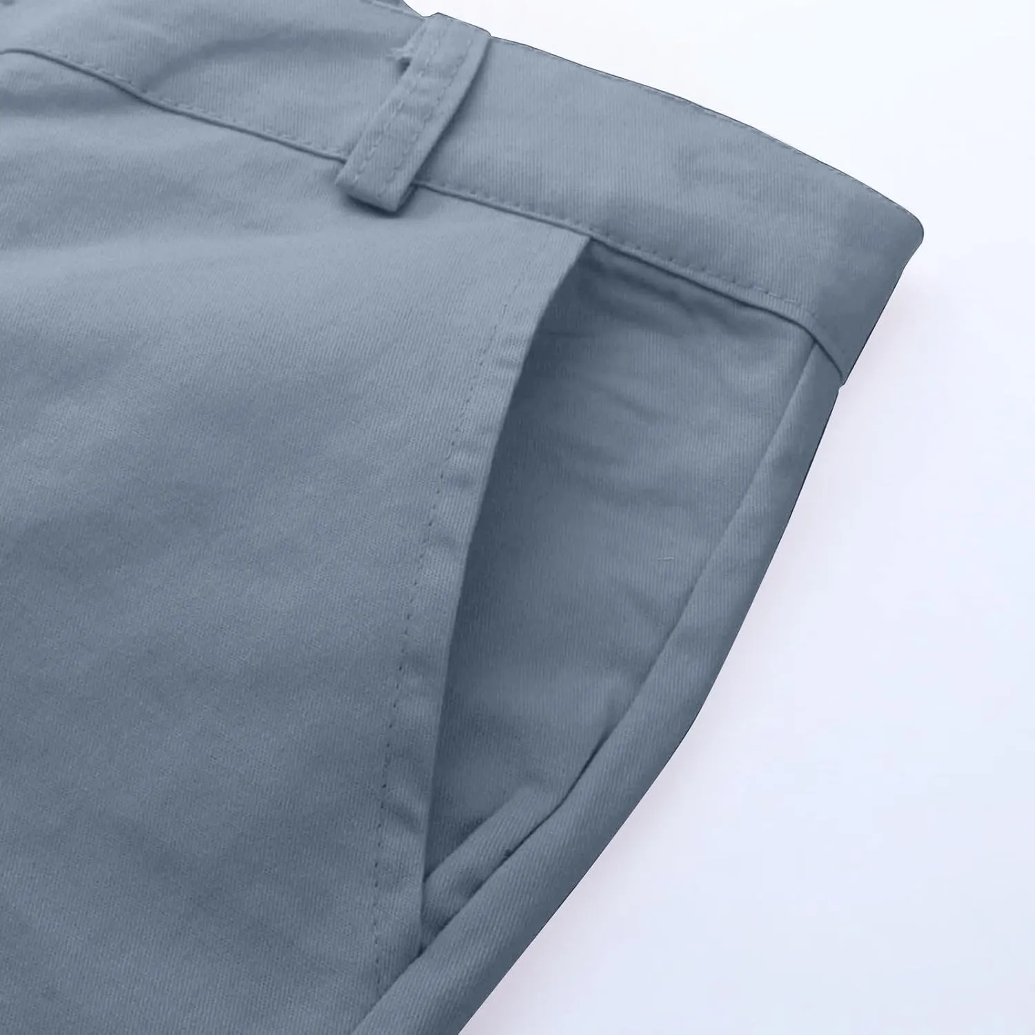 Men Joggers Pants Twill Straight Fit Canvas Work Pant Elastic Waist Drawstring Flex Tapered Pant with Multi Pockets