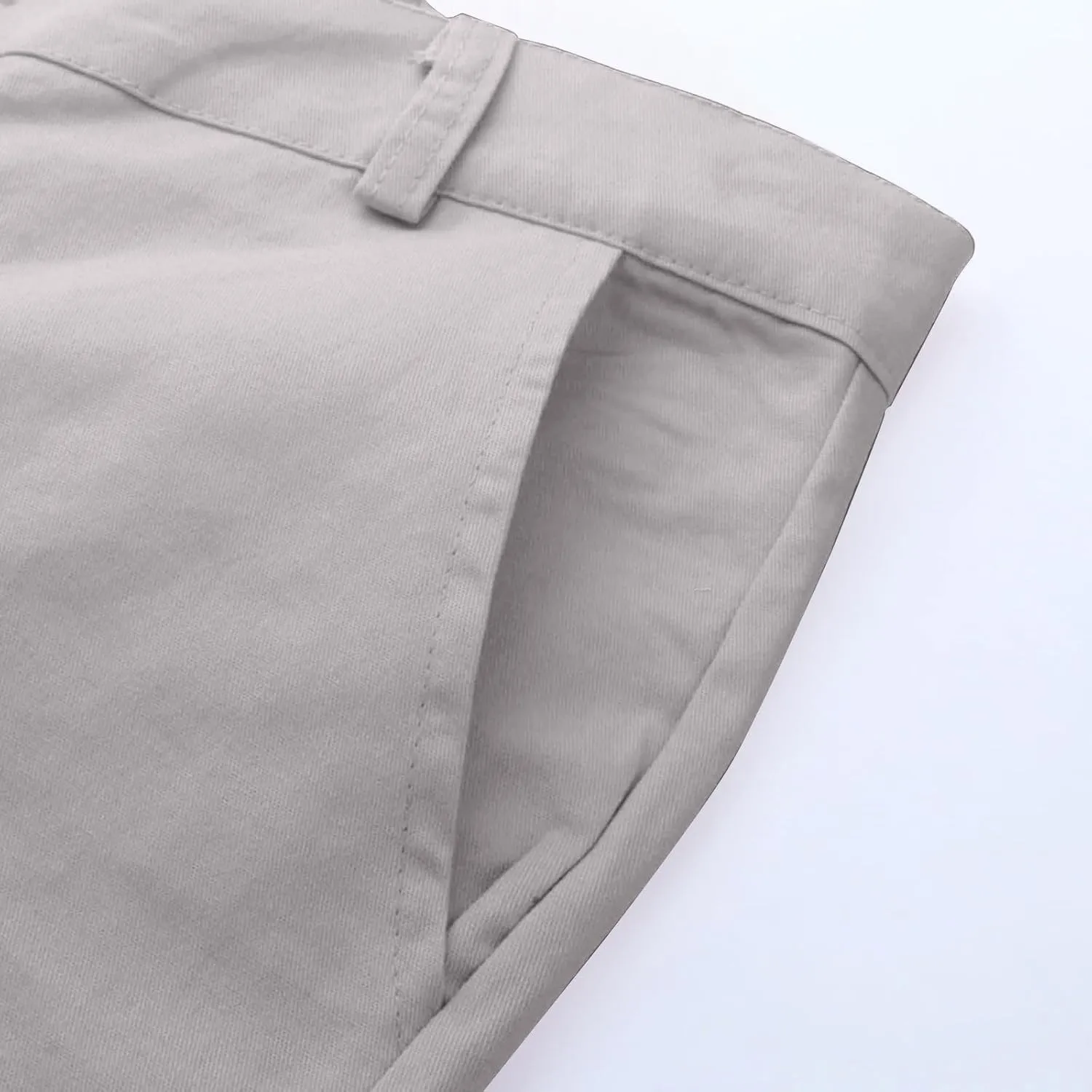 Men Joggers Pants Twill Straight Fit Canvas Work Pant Elastic Waist Drawstring Flex Tapered Pant with Multi Pockets