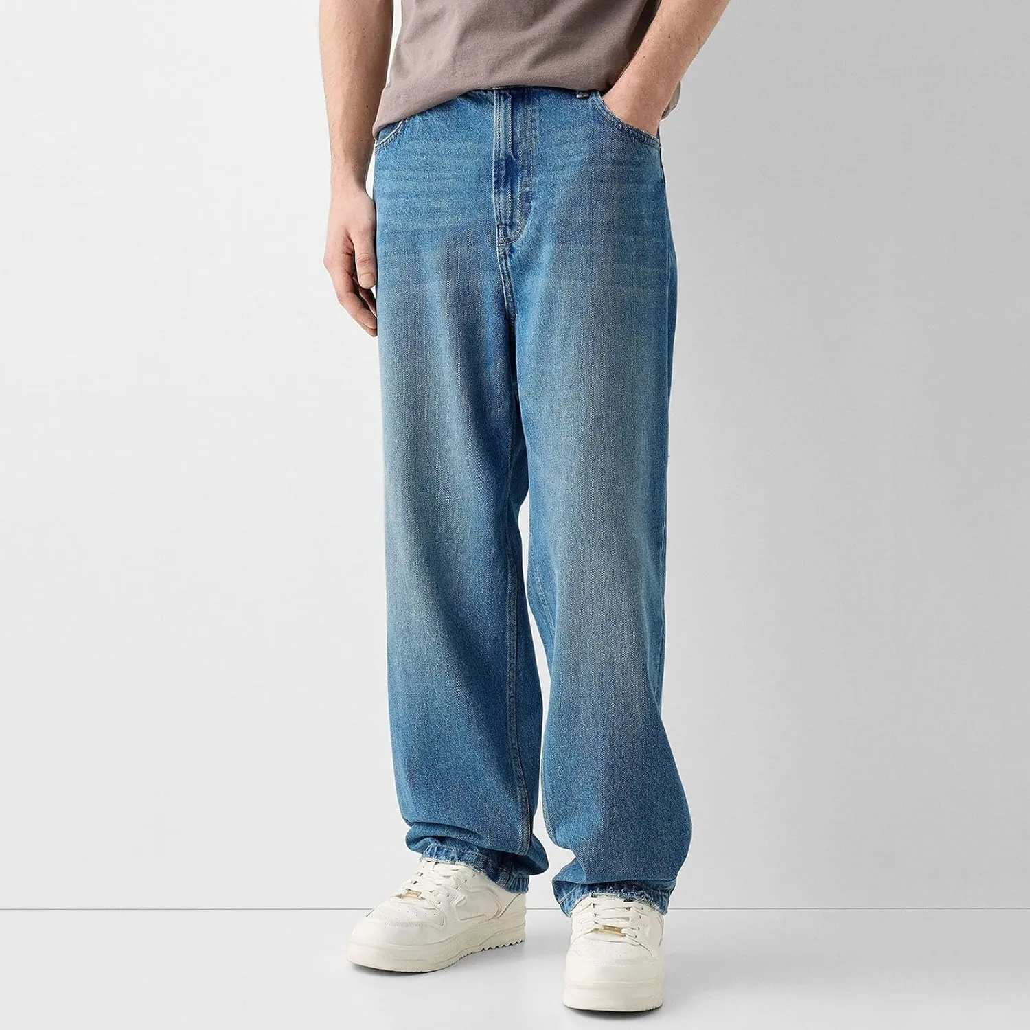 Men's Baggy Jeans Y2k Straight Leg Denim Pants Relaxed Fit Jean Gothic Vintage Casual Hip Hop Streetwear Pant Trouser