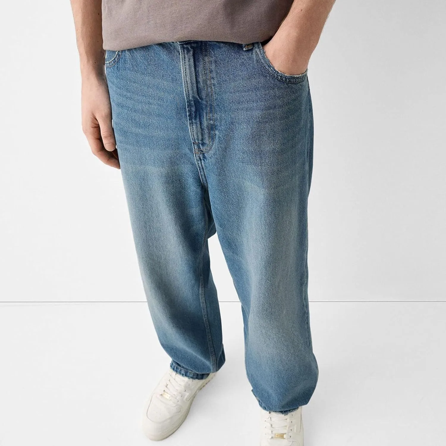 Men's Baggy Jeans Y2k Straight Leg Denim Pants Relaxed Fit Jean Gothic Vintage Casual Hip Hop Streetwear Pant Trouser
