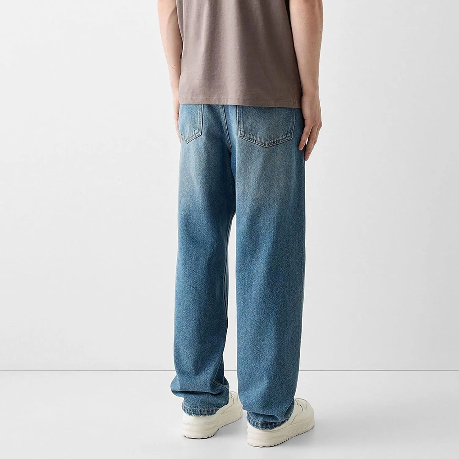 Men's Baggy Jeans Y2k Straight Leg Denim Pants Relaxed Fit Jean Gothic Vintage Casual Hip Hop Streetwear Pant Trouser