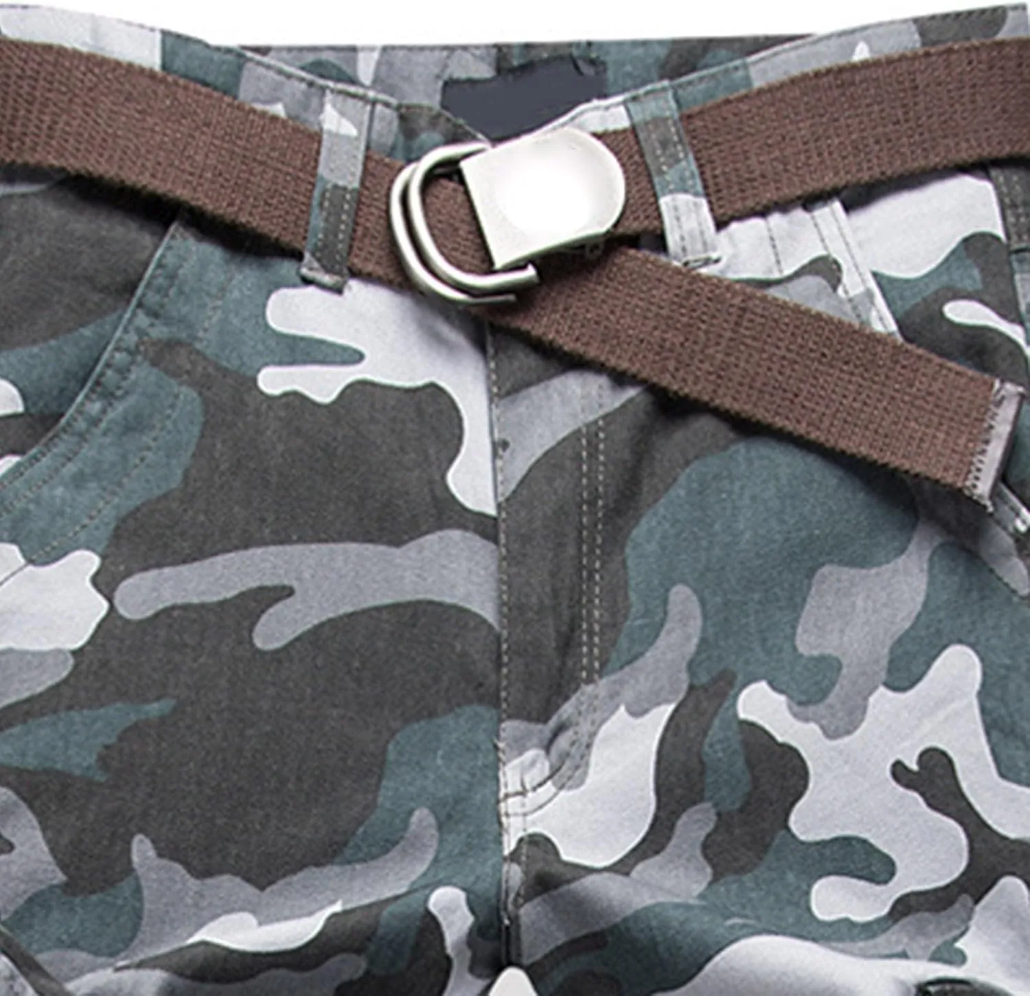 Men's Camo Cargo Pants Trousers Hiking Pants 8 Pocket Plain Comfort Breathable Outdoor Daily Work Pants for Hiking