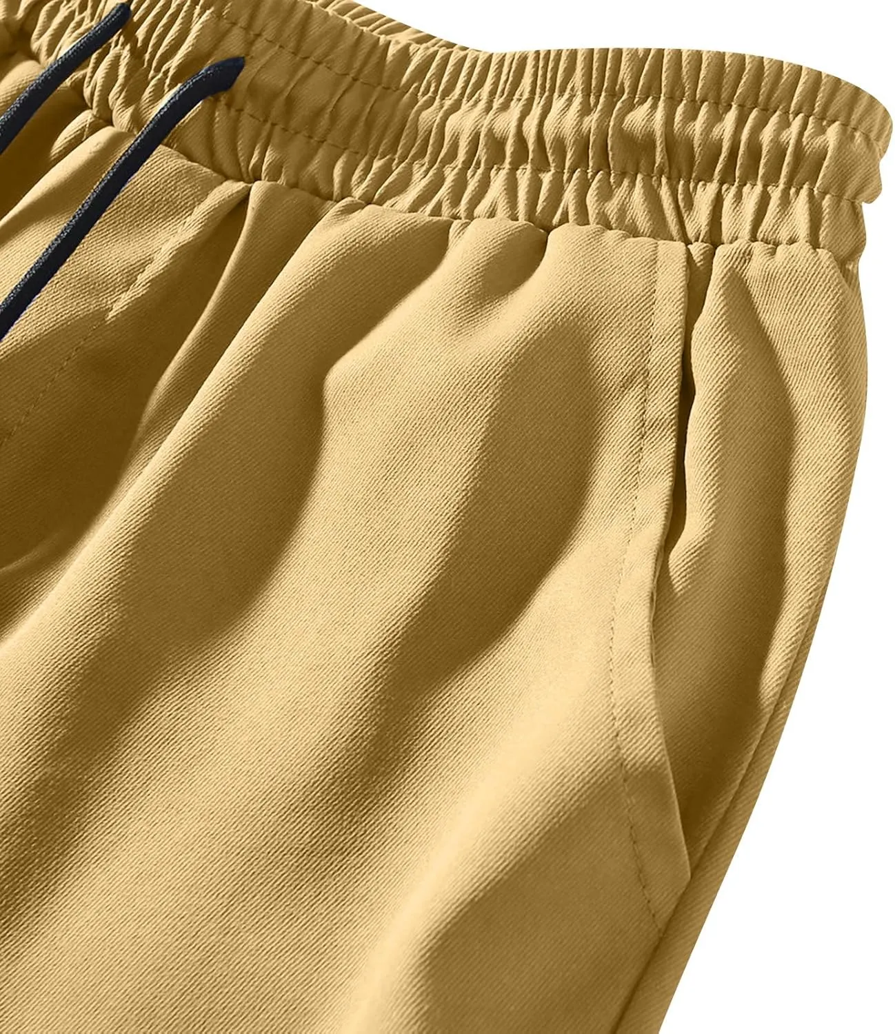 Mens Casual Joggers Pants Classic Elastic Waist Drawstring Cargo Pants Trendy Solid Tapered Sweatpants with Pockets