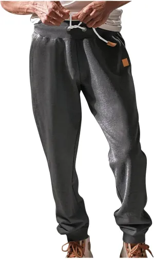 Mens Casual Joggers Pants Drawstring Chino Pants Hiking Outdoor Track Jogging Sweatpants Pants Elastic Waist Tracksuit Pants