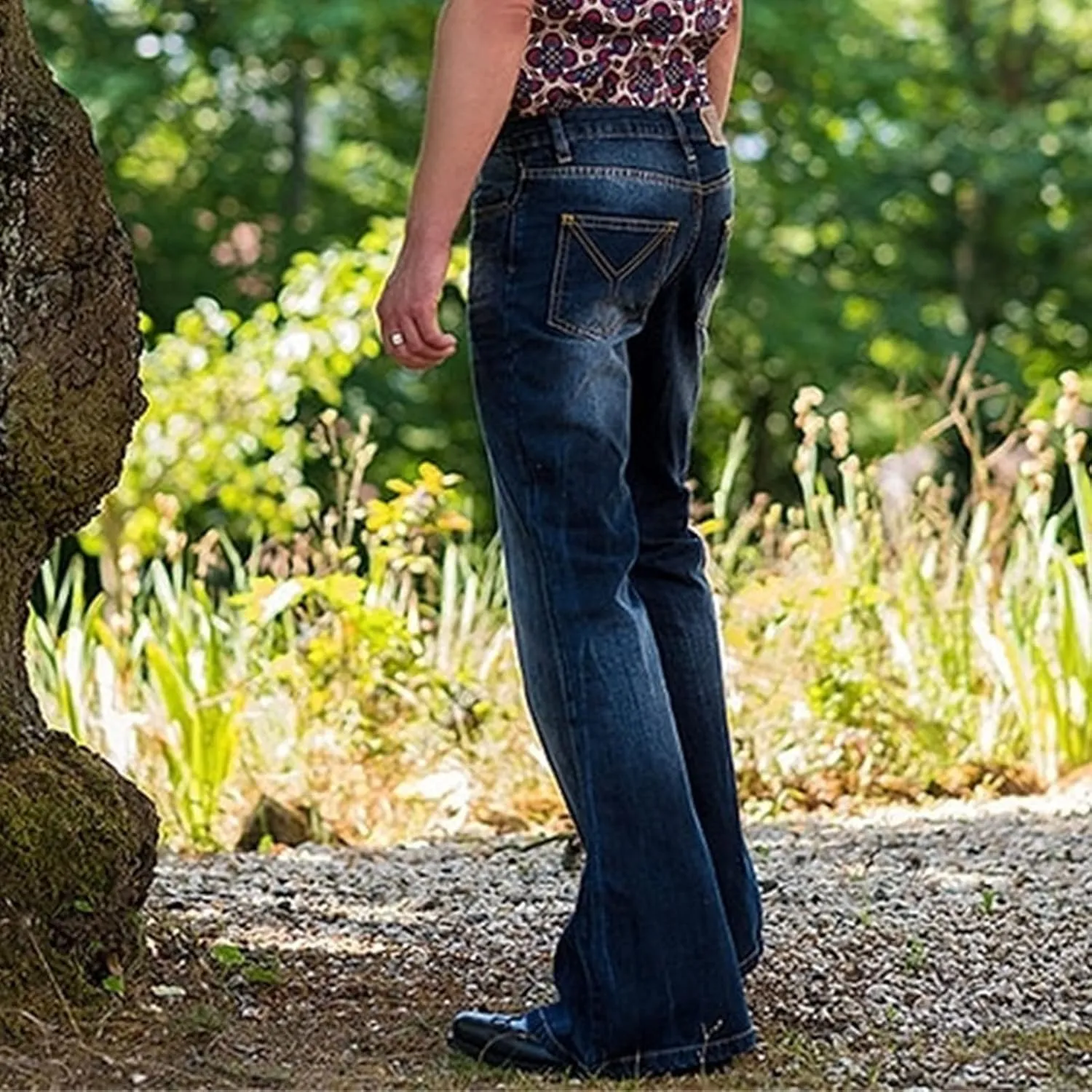 Men's Classic Disco Retro Flared Denim Pants Vintage Relaxed Bell Bottom Jeans 60s 70s Stretch Jean Trousers