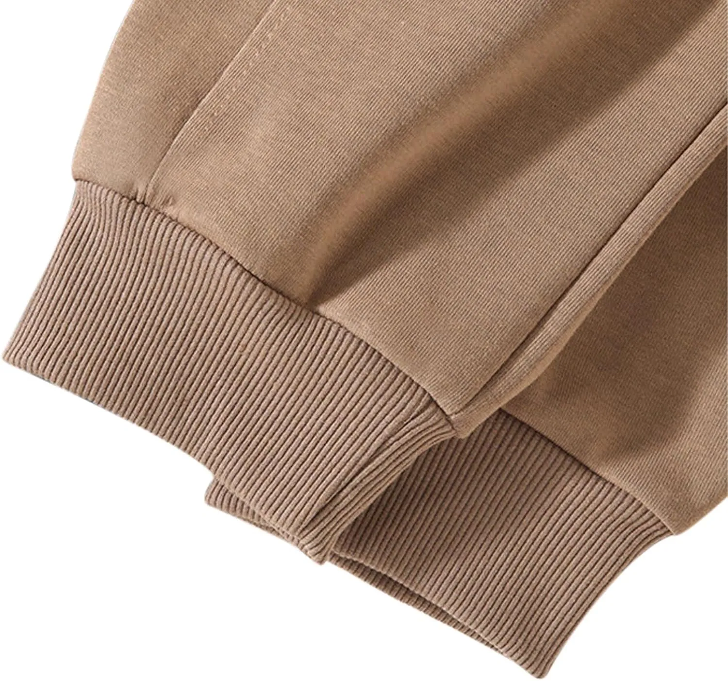 Mens Fleece Lined Sweatpants Baggy Cotton Jogger Trouser Casual Drawstring Elastic Waist Tapered Outdoor Workout Pant