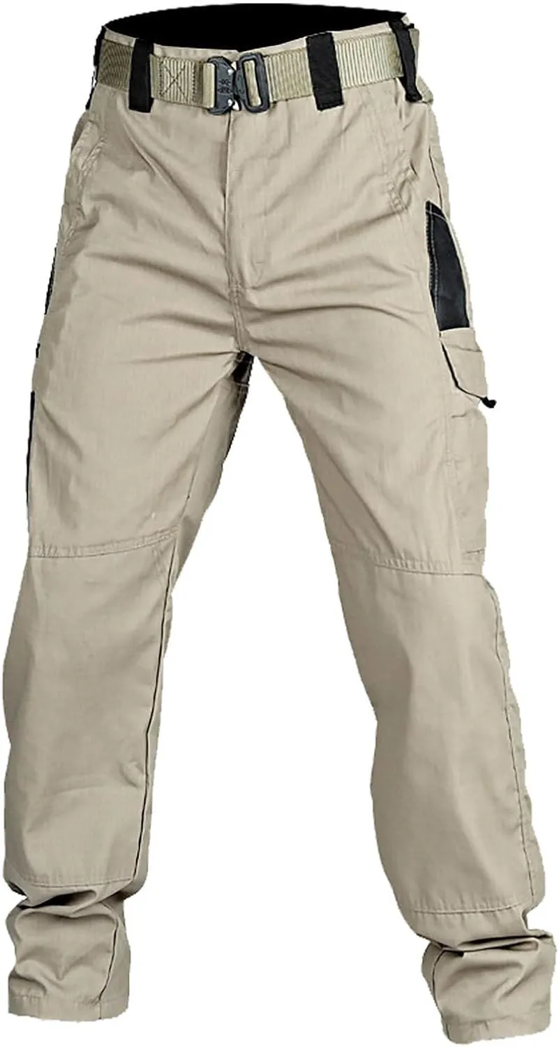 Men's Hiking Tactical Pants Lightweight Casual Outdoor Military Combat Cargo Pants Multi Pockets Straight Trousers