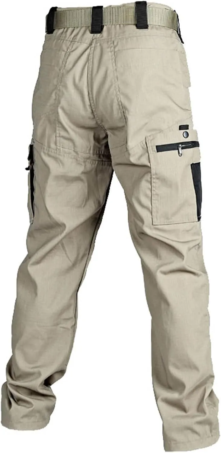 Men's Hiking Tactical Pants Lightweight Casual Outdoor Military Combat Cargo Pants Multi Pockets Straight Trousers
