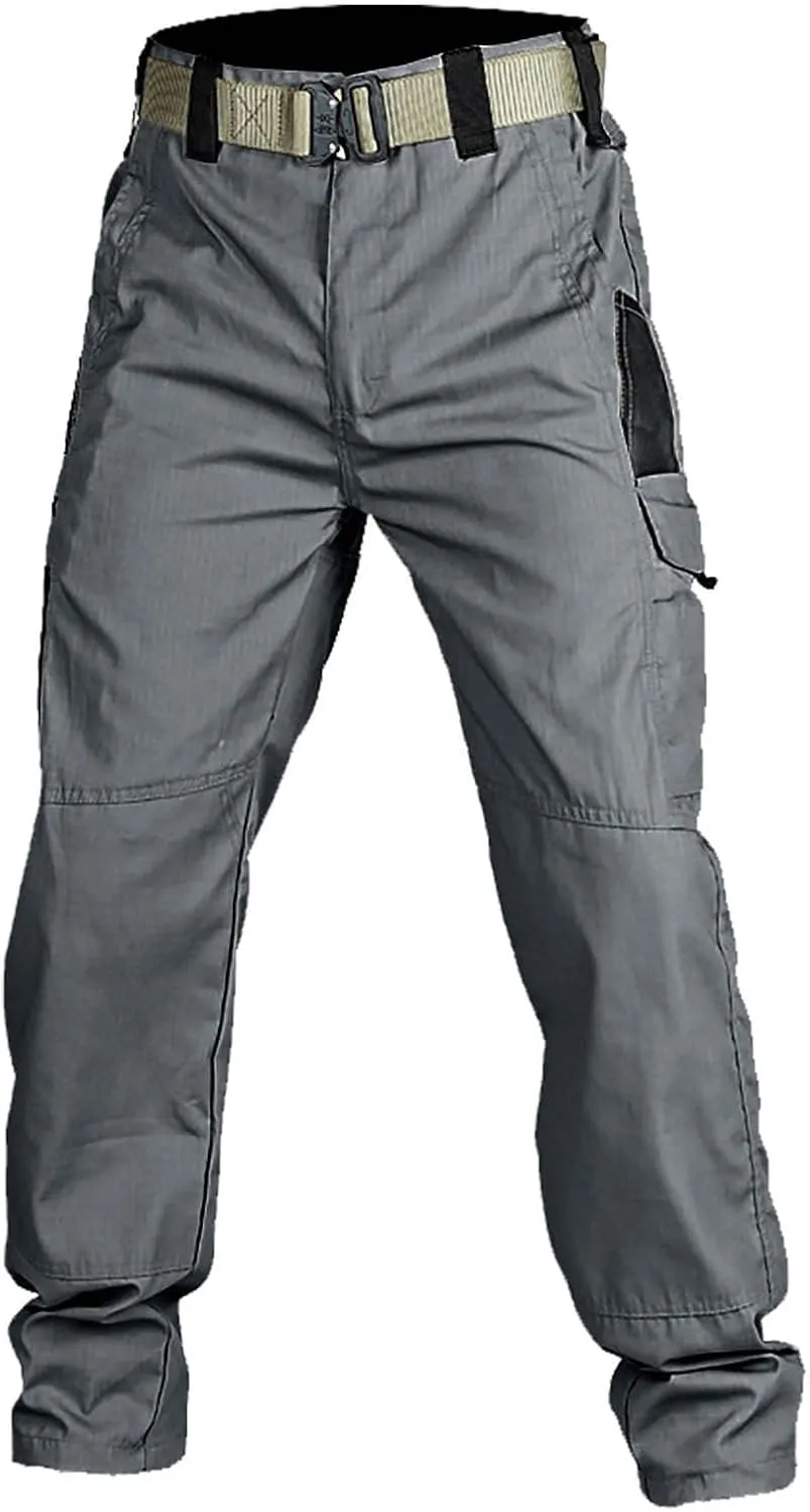 Men's Hiking Tactical Pants Lightweight Casual Outdoor Military Combat Cargo Pants Multi Pockets Straight Trousers