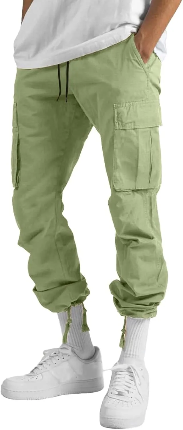 Men's Joggers Pants Lightweight Cargo Pants for Mens Fleece Cargo Pants Lined Track Pants Men Man Sports Sweat