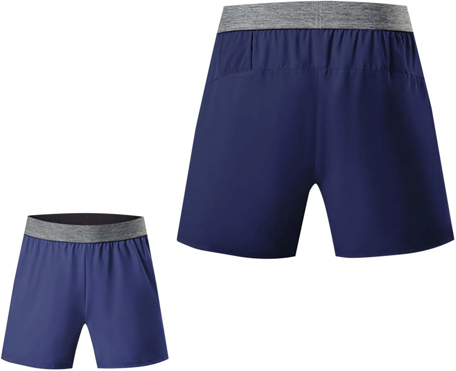 Mens Running Shorts Quick Dry Gym Athletic Workout Shorts Casual Elastic Waist Summer Shorts with Side Pockets