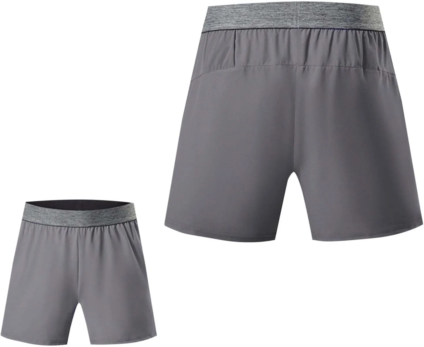 Mens Running Shorts Quick Dry Gym Athletic Workout Shorts Casual Elastic Waist Summer Shorts with Side Pockets