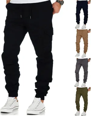 Mens Sweatpants with Pockets Big and Tall Cargo Pants Black Camo Cargo Pants Men All Season Fit Pant Casual All Solid
