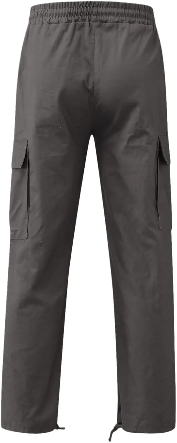 Mens Sweatpants with Pockets Big and Tall Pants Cargo Pants for Men Stretch Men's Regular Fleece Pants Winter Casual