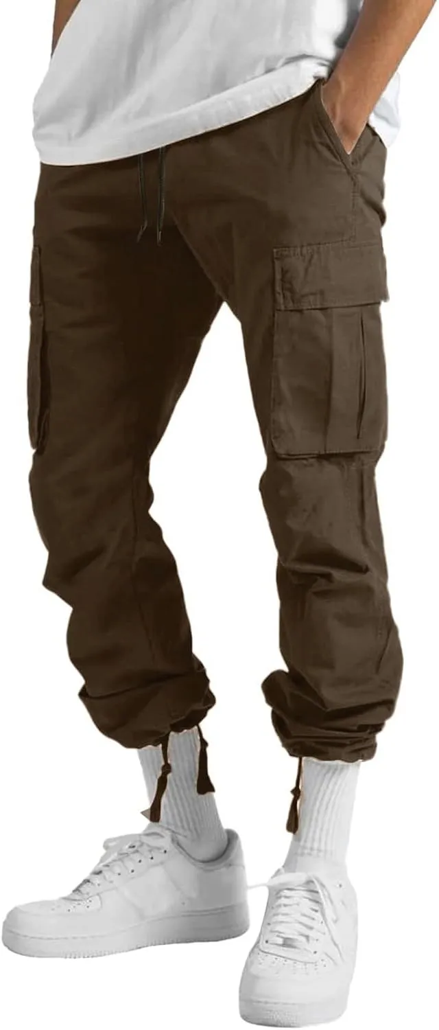 Mens Sweatpants with Pockets Big and Tall Pants Cargo Pants for Men Stretch Men's Regular Fleece Pants Winter Casual
