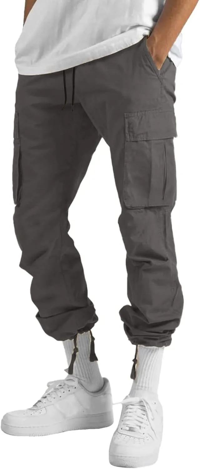 Mens Sweatpants with Pockets Big and Tall Pants Cargo Pants for Men Stretch Men's Regular Fleece Pants Winter Casual