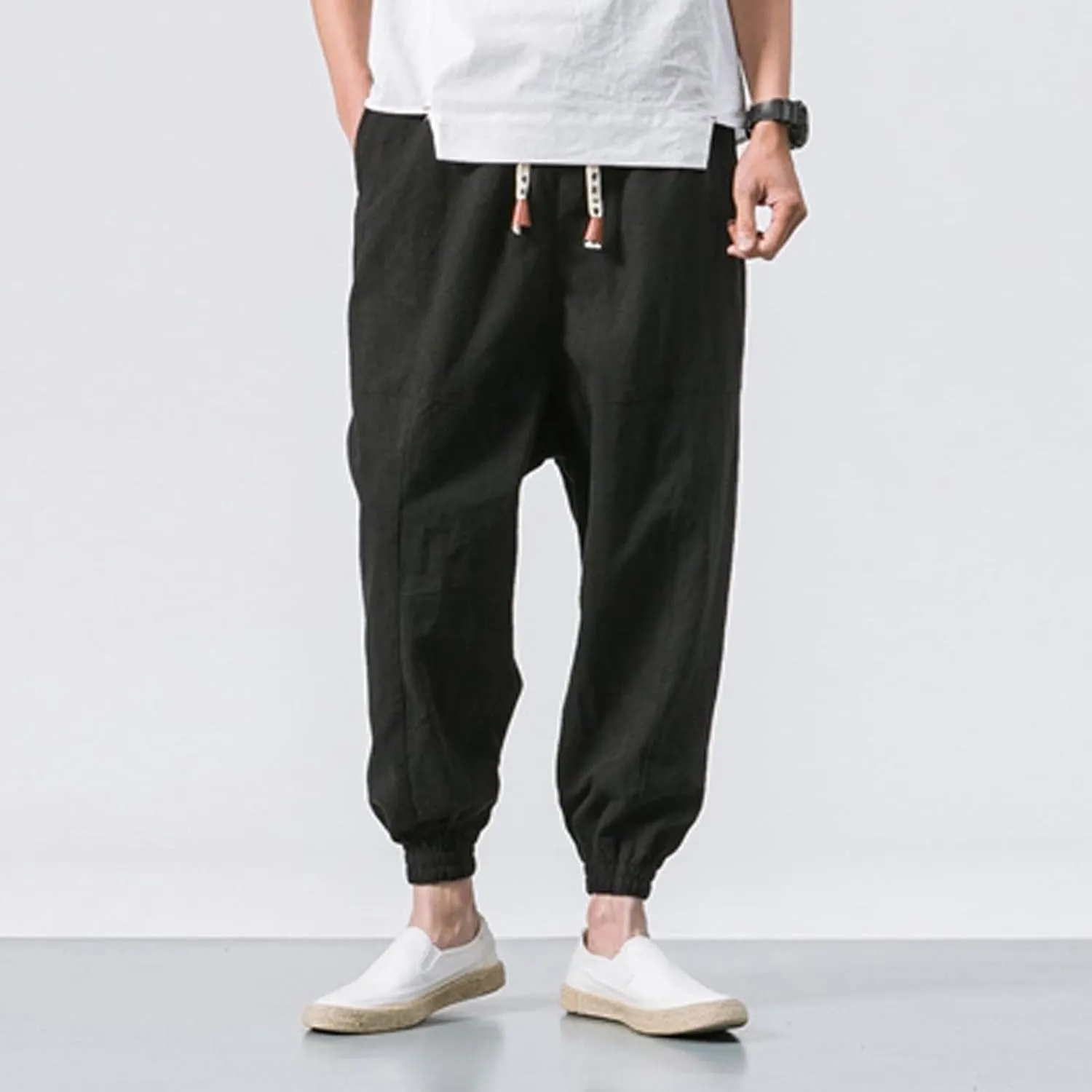 Mens Workout Cargo Sweatpants Fleece Cargo Sweatpants Relax Fit Bungee Cord Open Bottom Mens Jogger Sweatpants Men's