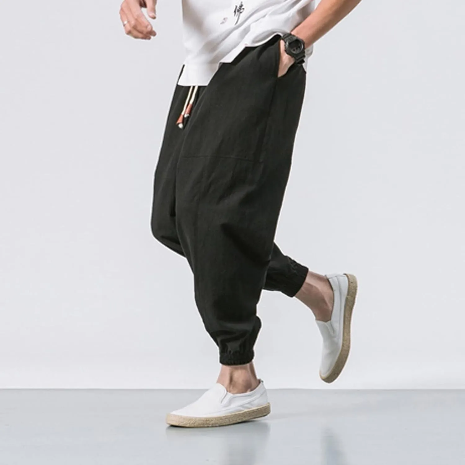 Mens Workout Cargo Sweatpants Fleece Cargo Sweatpants Relax Fit Bungee Cord Open Bottom Mens Jogger Sweatpants Men's