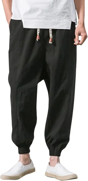 Mens Workout Cargo Sweatpants Fleece Cargo Sweatpants Relax Fit Bungee Cord Open Bottom Mens Jogger Sweatpants Men's