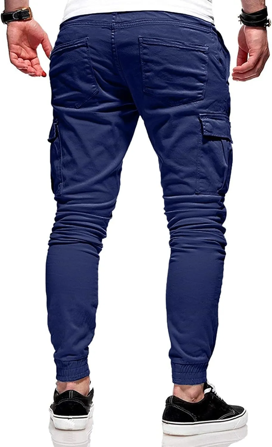Mens Workout Cargo Sweatpants for Men Casual Long Trousers Light Jogger Pants Men's Club Sweatpants Stretch Elastic