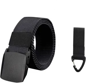 Military Nylon Belt for Men Tactical Belt for Women with Plastic Buckle No Metal